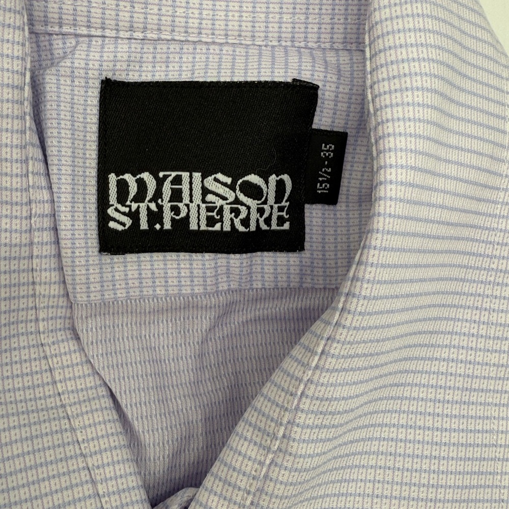 Maison St. Pierre Lavender Checkered Shirt